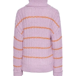 PIECES dame strik PCALEXANDRA - Pastel Lavender PERSIMMON ORANGE