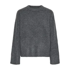 PIECES dame strik PCANA - Medium grey melange