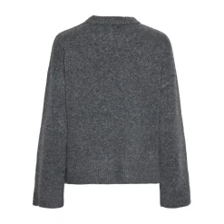 PIECES dame strik PCANA - Medium grey melange