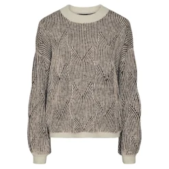 PIECES dame strik PCJENNA - Whitecap Gray black