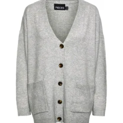 PIECES dame strik PCJULIANA - Light Grey Melange