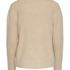 PIECES dame strik PCSILLY - White Pepper MELANGE