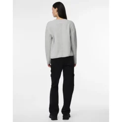 PIECES dame strik PCSILLY - Light Grey