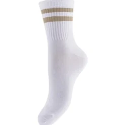 PIECES dame strømper PCCALLY - Bright White Silver Mink