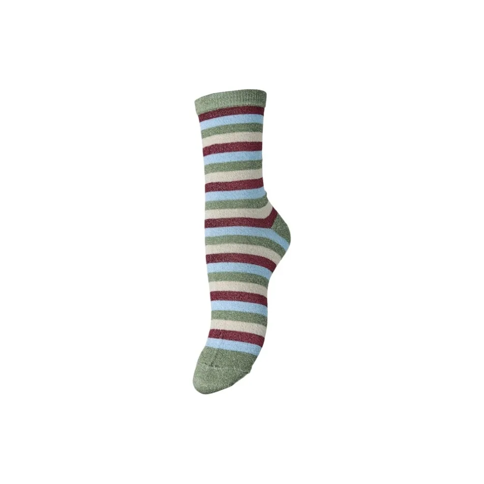 Pieces dame strømper PCSEBBY - Deep Lichen Green