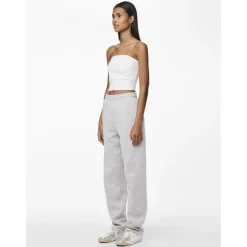 Pieces dame sweatbukser PCCHILLI - Light Grey Melange