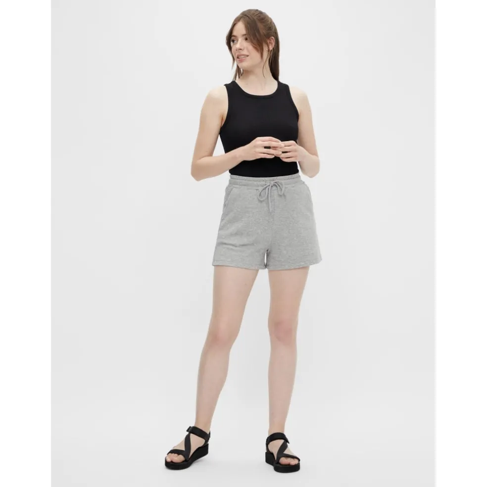 Pieces dame sweatshorts PCCHILLI SUMMER - Light Grey Melange