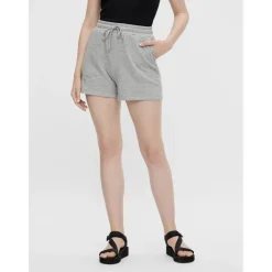Pieces dame sweatshorts PCCHILLI SUMMER - Light Grey Melange