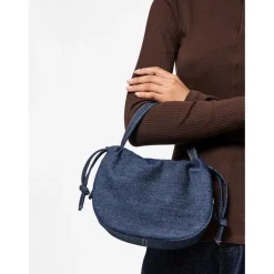 PIECES dame taske PCBALLOON - Dark Blue Denim Silver