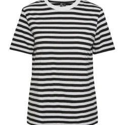 PIECES dame tee PCRIA - Black Bright White