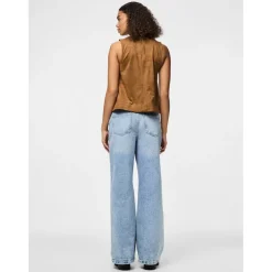 PIECES dame top PCJUNO - Amber Brown