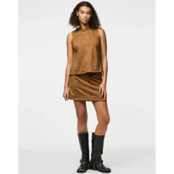 PIECES dame top PCJUNO - Amber Brown