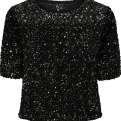 Pieces dame top PCKAM - Black Silver
