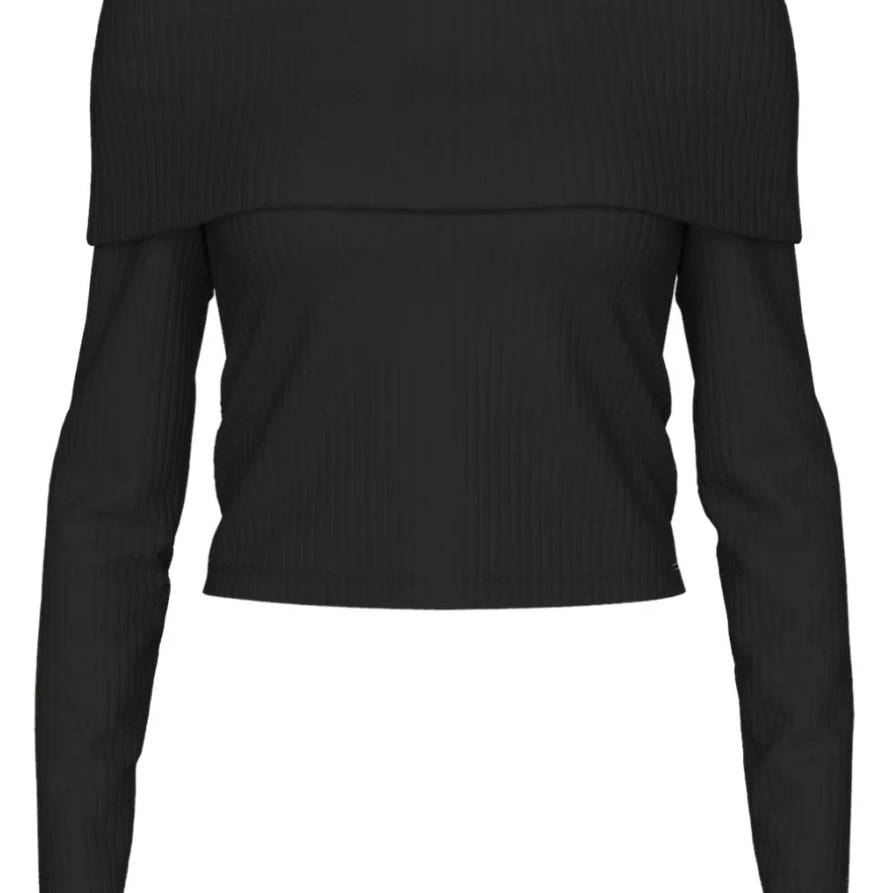 PIECES dame top PCLAYA - Black
