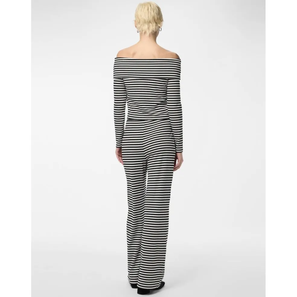 PIECES dame top PCLAYA - Bright White Black