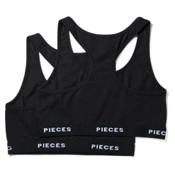 Pieces dame top PCLOGO - Black