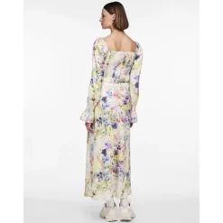 PIECES dame top PCMARI - Cloud Dancer FLOWERS