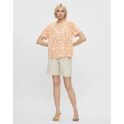 PIECES dame top PCNYA - Apricot