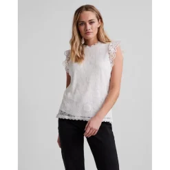 Pieces dame top PCOLLINE - Cloud Dancer