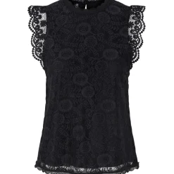 Pieces dame top PCOLLINE - Black