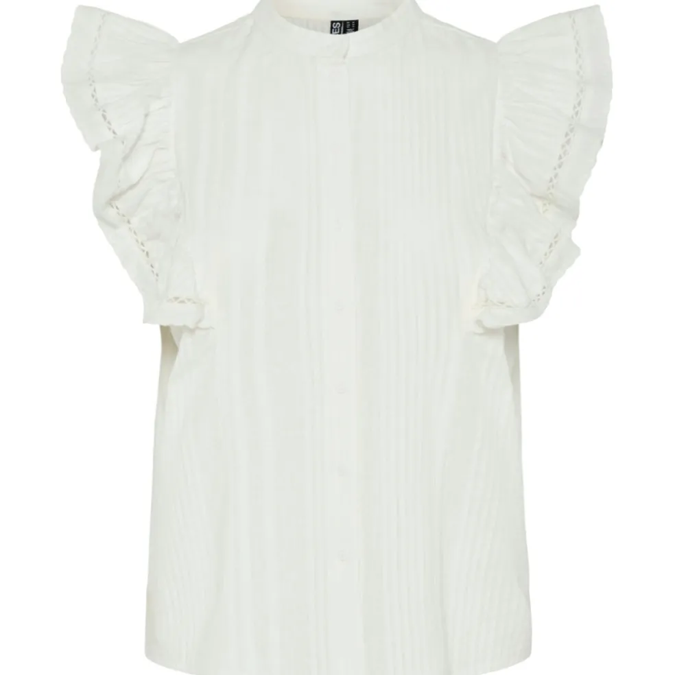 PIECES dame top PCSIKKA - Cloud Dancer