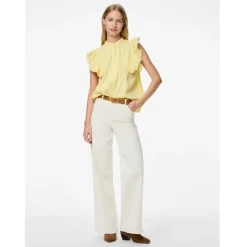 PIECES dame top PCSIKKA - pale banana