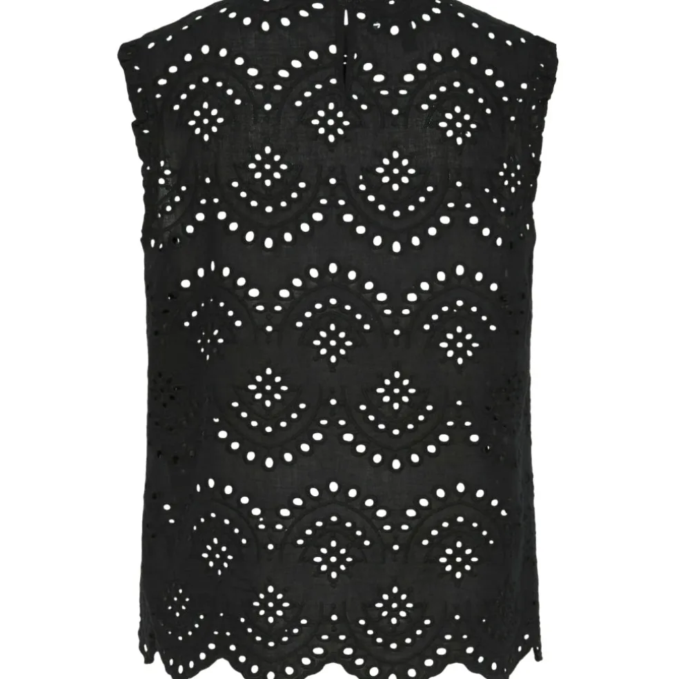 PIECES dame top PCVILDE - Black