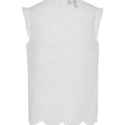 PIECES dame top PCVILDE - Bright White