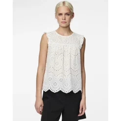 PIECES dame top PCVILDE - Bright White