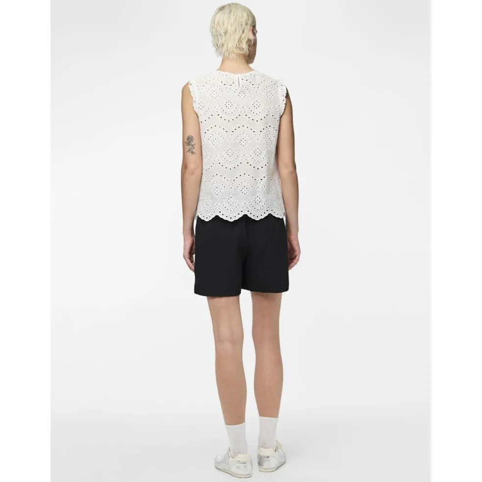 PIECES dame top PCVILDE - Bright White