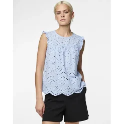 PIECES dame top PCVILDE - Cashmere Blue