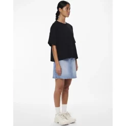Pieces dame T-shirt PCCHILLI SUMMER - Black