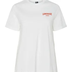 PIECES DAME T-SHIRT PCFIB - Bright White Lemonade