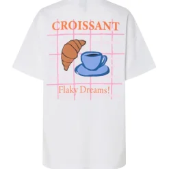 PIECES DAME T-SHIRT PCJELMA - Bright White Croissant