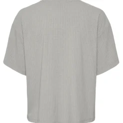 PIECES dame t-shirt PCKYLIE - Light Grey Melange