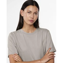 PIECES dame t-shirt PCRIA - Silver Gray