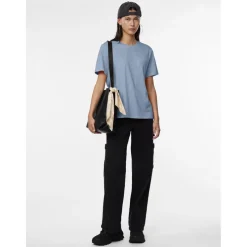 PIECES dame t-shirt PCRIA - Faded denim