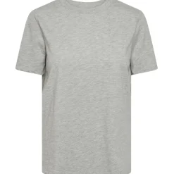 PIECES dame t-shirt PCRIA - Light Grey Melange