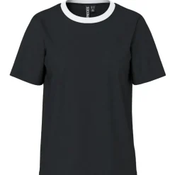 PIECES dame t-shirt PCRIA - Black contrast white