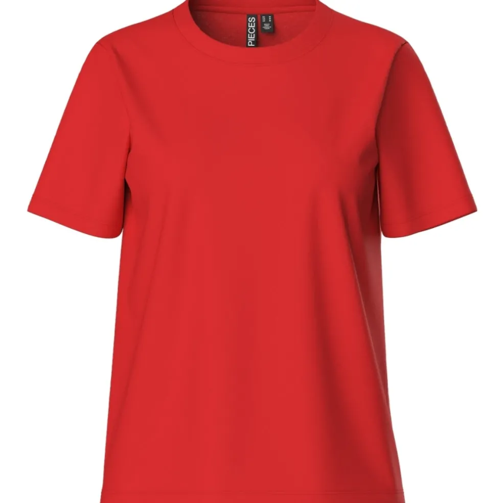 PIECES dame t-shirt PCRIA - Poppy Red