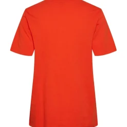 PIECES dame t-shirt PCRIA - Tangerine Tango