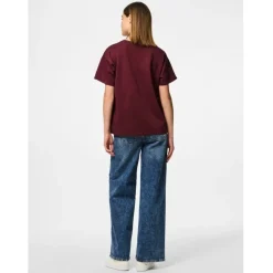 Pieces dame t-shirt PCSKYLAR - Tawny Port