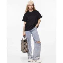 Pieces dame t-shirt PCSKYLAR - Black