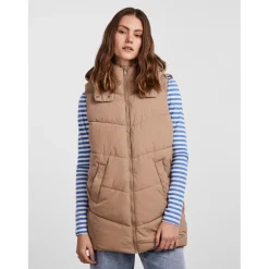 PIECES dame vest PCJAMILLA - Silver Mink
