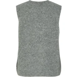 PIECES dame vest PCSILLY - Medium grey melange
