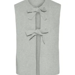 PIECES dame vest PCSILLY - Light Grey Melange