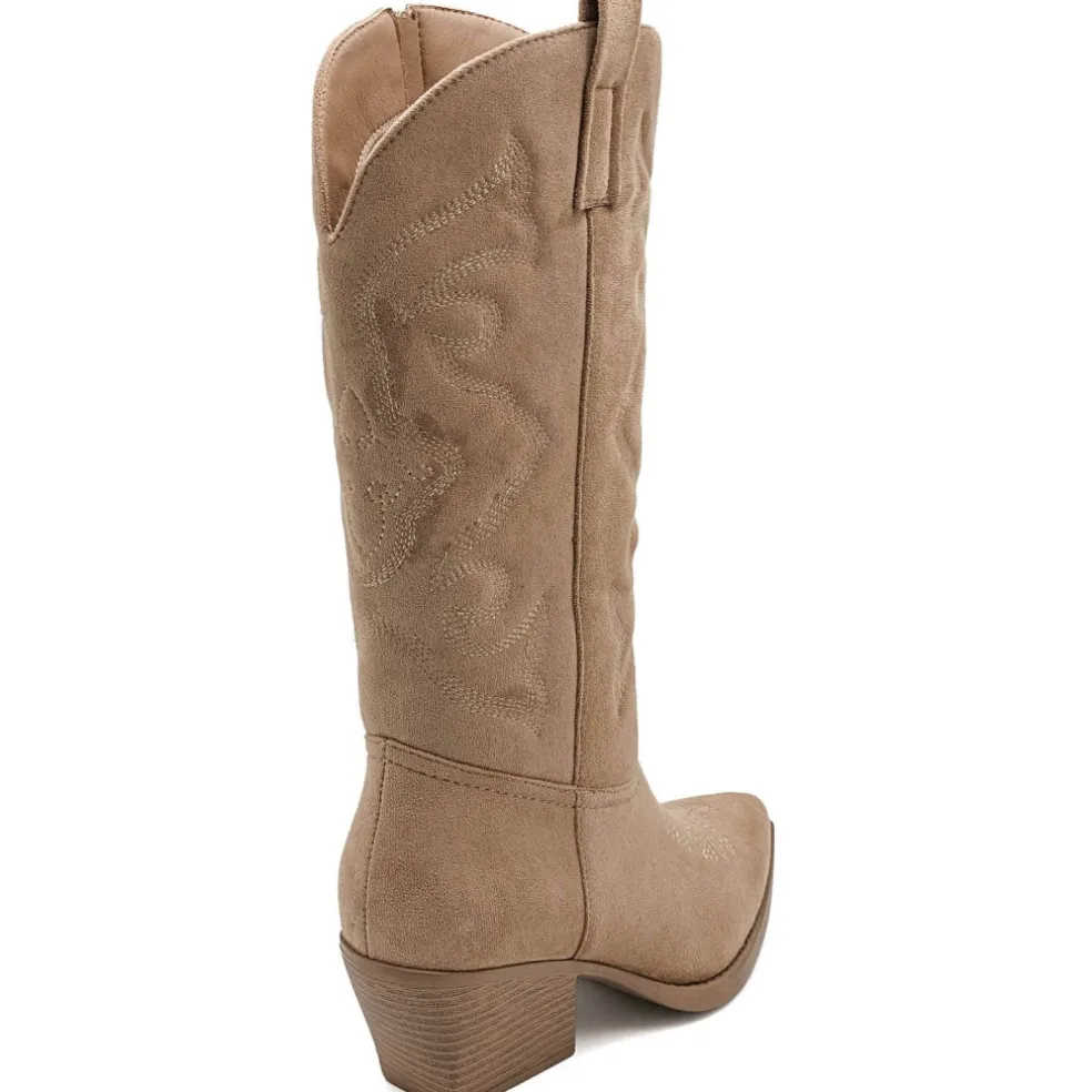 Talia dame cowboystøvler 5677-1 - Kaki