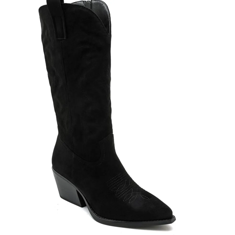 Talia dame cowboystøvler 5677-1 - Black