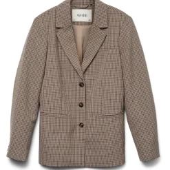 VERO MODA DAME BLAZER AWSIMMA - Beaver Fur Black and Root Beer