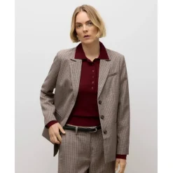 VERO MODA DAME BLAZER AWSIMMA - Beaver Fur Black and Root Beer